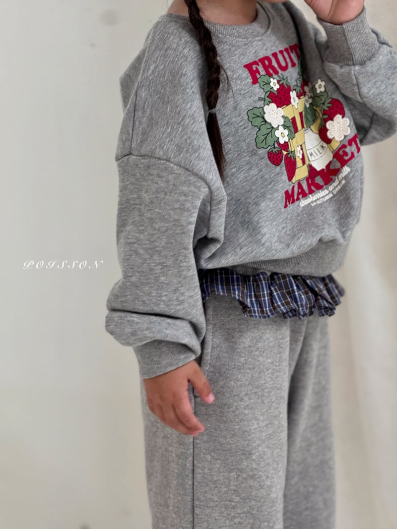 Poisson - Korean Children Fashion - #minifashionista - Blue Market Sweatshirt - 10
