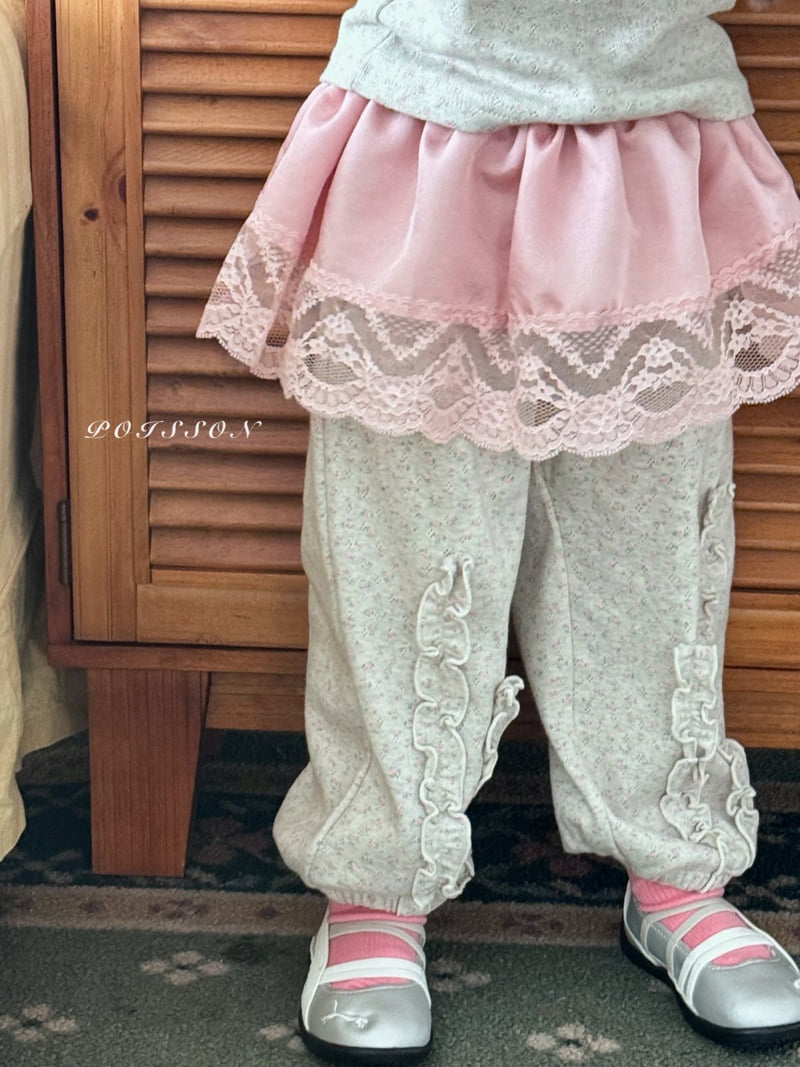 Poisson - Korean Children Fashion - #minifashionista - Frill Jogger Pants - 9