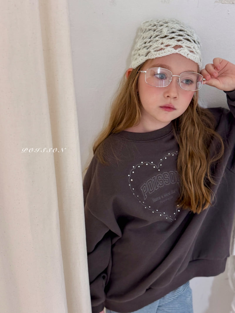 Poisson - Korean Children Fashion - #magicofchildhood - Poisson Embroidery Sweatshirt - 4