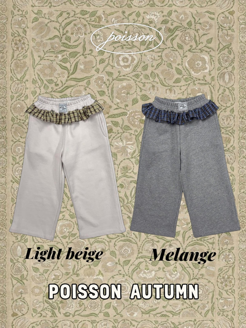 Poisson - Korean Children Fashion - #minifashionista - Check Frill Pants
