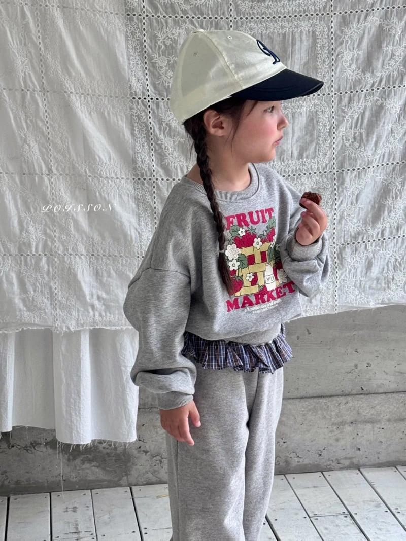 Poisson - Korean Children Fashion - #prettylittlegirls - Blue Market Sweatshirt - 11