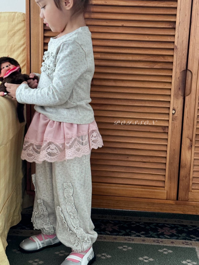 Poisson - Korean Children Fashion - #prettylittlegirls - Frill Jogger Pants - 10