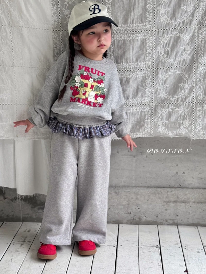 Poisson - Korean Children Fashion - #todddlerfashion - Blue Market Sweatshirt - 12
