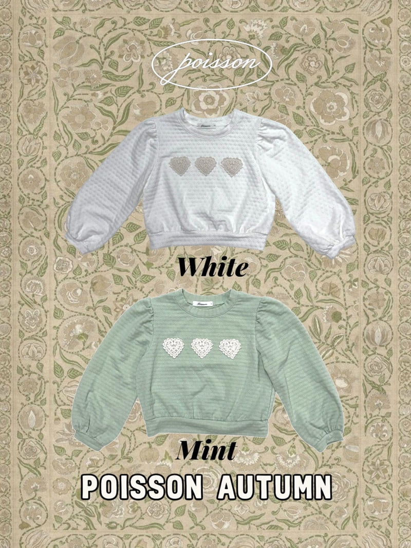 Poisson - Korean Children Fashion - #todddlerfashion - Heart Applique Sweatshirt