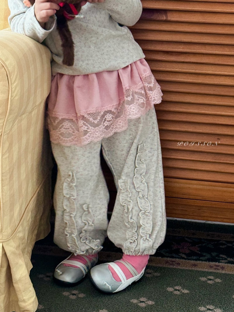Poisson - Korean Children Fashion - #toddlerclothing - Frill Jogger Pants - 12