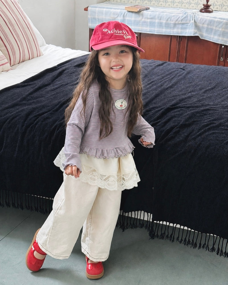 Poisson - Korean Children Fashion - #toddlerclothing - Ribbon Stone Pants - 7