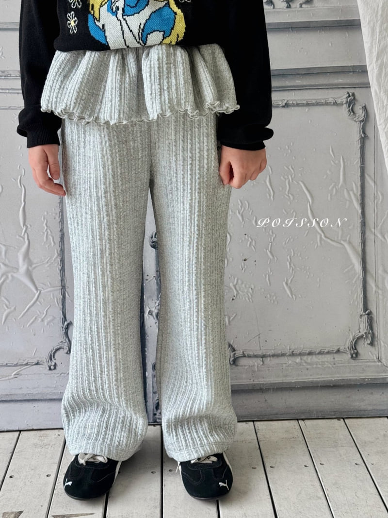 Poisson - Korean Children Fashion - #todddlerfashion - Knit Frill Pants - 4