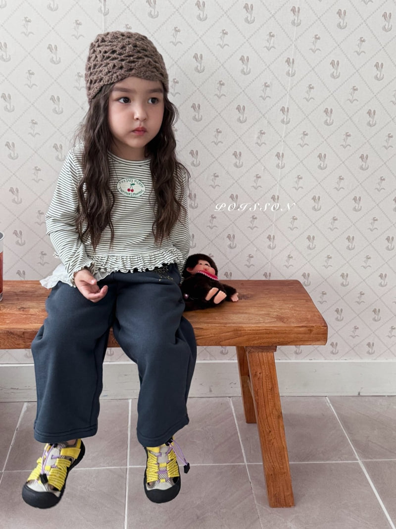 Poisson - Korean Children Fashion - #toddlerclothing - Ribbon Embroidery Pants - 12