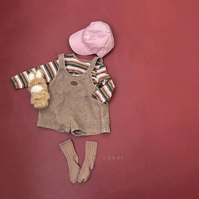 Raker - Korean Children Fashion - #childofig - Hazelnut Striped Tee - 4
