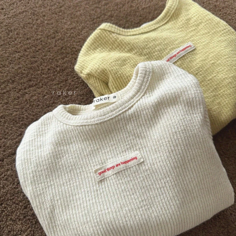 Raker - Korean Children Fashion - #childrensboutique - Mongslub Ribbed Tee - 3