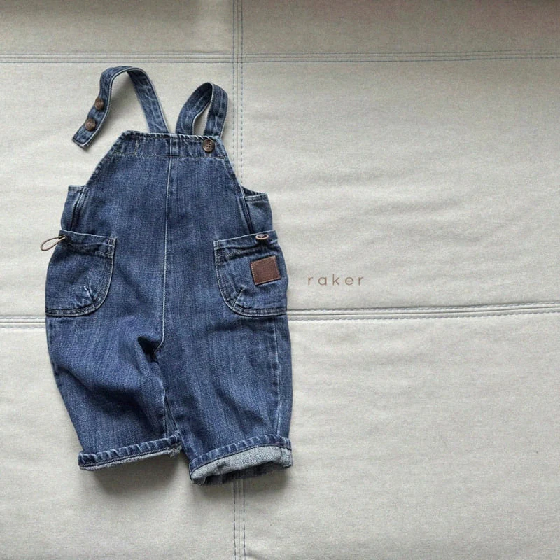 Raker - Korean Children Fashion - #childrensboutique - Cargo String Overalls