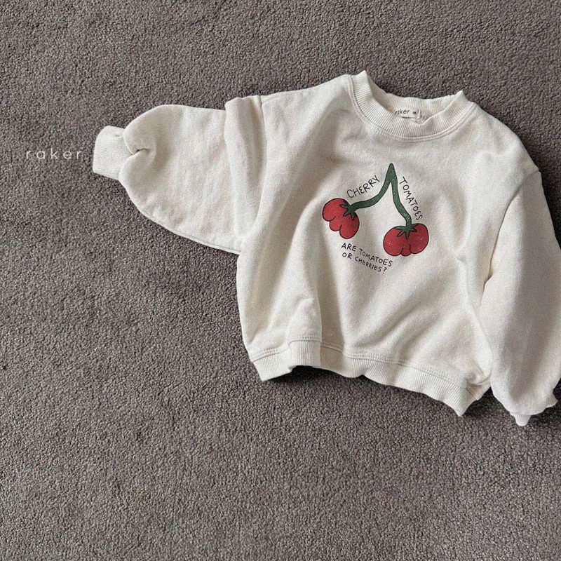 Raker - Korean Children Fashion - #fashionkids - Cherry Tomato Sweatshirt - 2