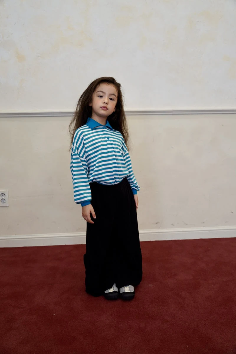Ramijini - Korean Children Fashion - #kidsstore - Stripe Collar Tee - 5