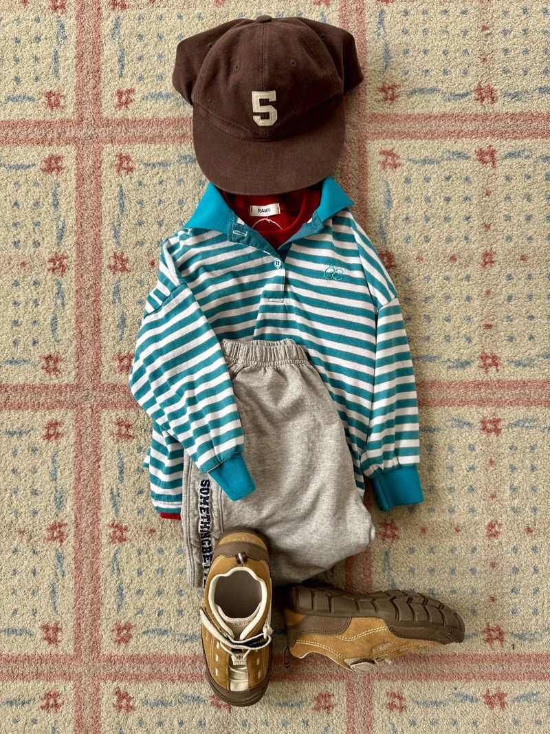 Ramijini - Korean Children Fashion - #kidzfashiontrend - Stripe Collar Tee - 6