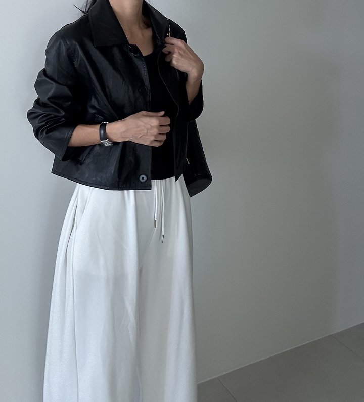 Ripple - Korean Women Fashion - #momslook - Motor Leather Jacket