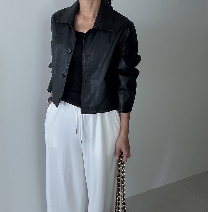Ripple - Korean Women Fashion - #momslook - Motor Leather Jacket - 3