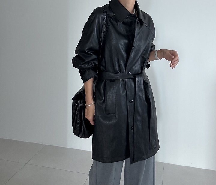 Ripple - Korean Women Fashion - #momslook - Mus Half Leather Jacket