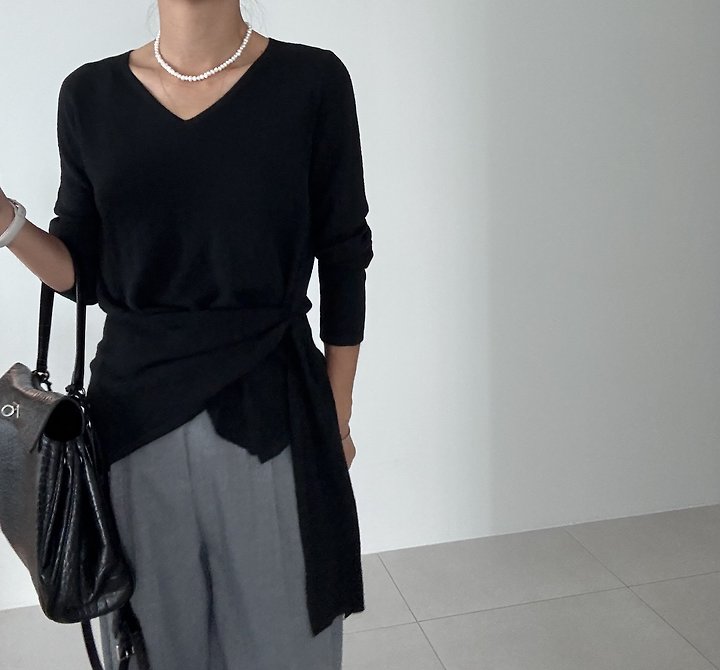 Ripple - Korean Women Fashion - #momslook - Armand Cross Knit - 6