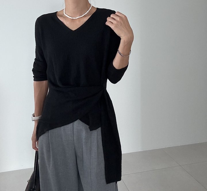 Ripple - Korean Women Fashion - #momslook - Armand Cross Knit - 8