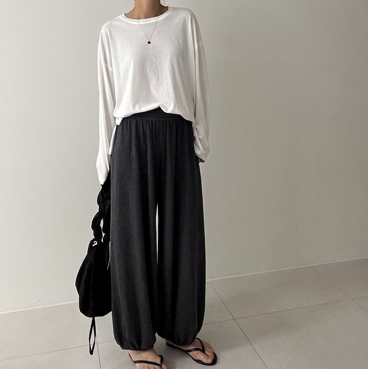 Ripple - Korean Women Fashion - #momslook - Knit Harem Pants