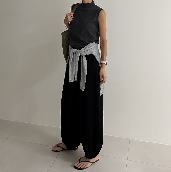 Ripple - Korean Women Fashion - #momslook - Knit Harem Pants - 5
