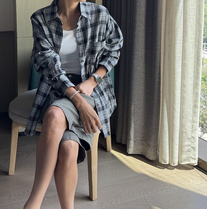 Ripple - Korean Women Fashion - #momslook - Local Check Shirt