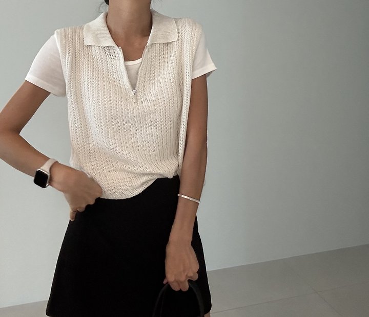 Ripple - Korean Women Fashion - #pursuepretty - Park Collar Knit - 2
