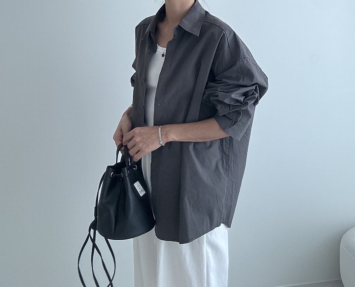 Ripple - Korean Women Fashion - #restrostyle - Shift Box Shirt