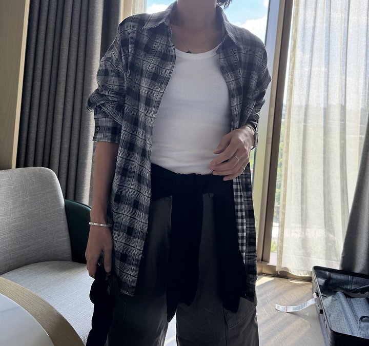Ripple - Korean Women Fashion - #womensfashion - Local Check Shirt - 4