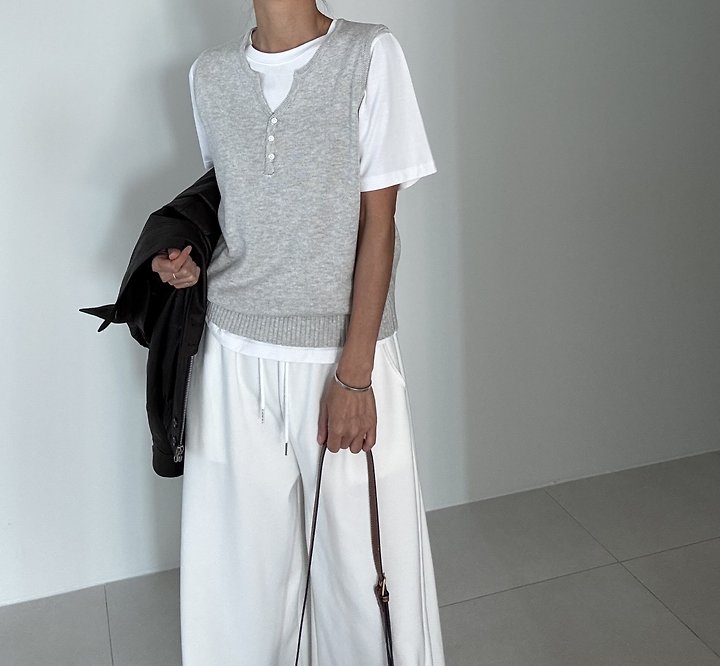 Ripple - Korean Women Fashion - #vintagekidsstyle - Johnny Button Knit - 8