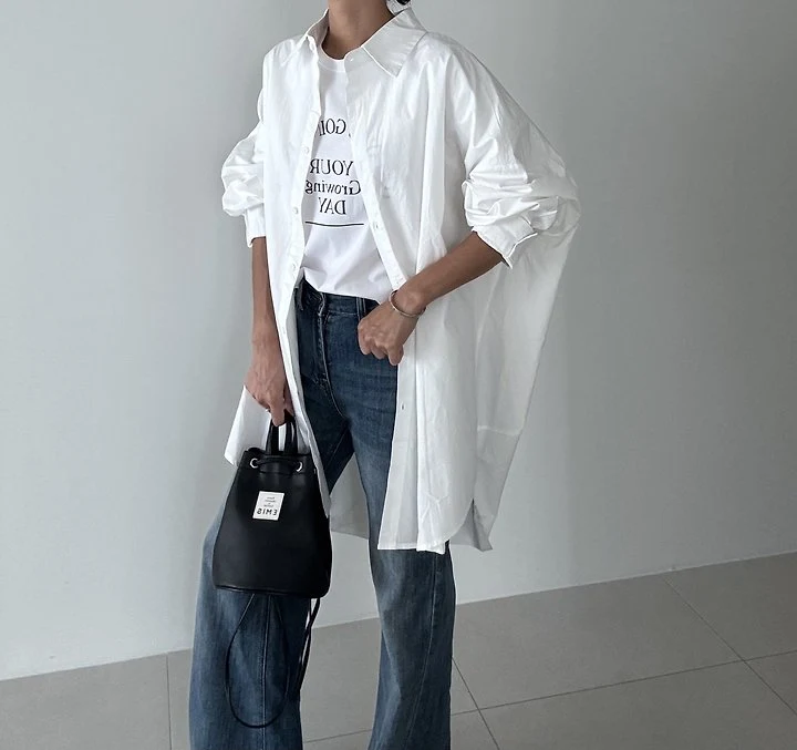 Ripple - Korean Women Fashion - #womensfashion - Clean Box Shirt - 5