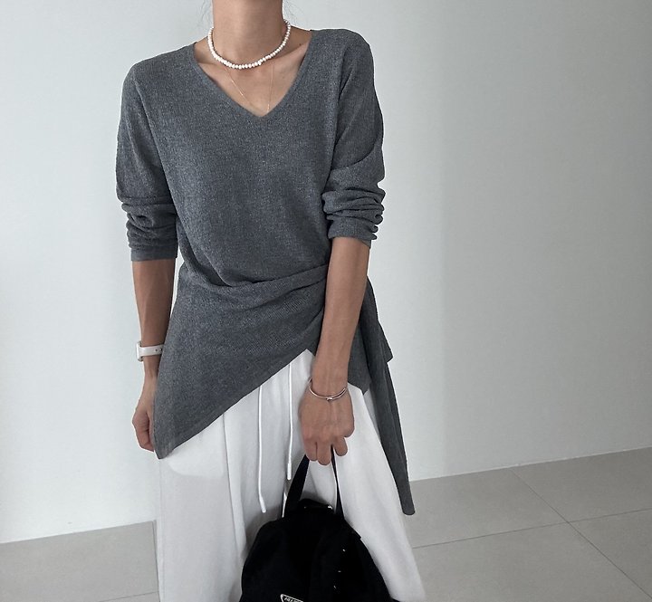 Ripple - Korean Women Fashion - #womensfashion - Armand Cross Knit - 3