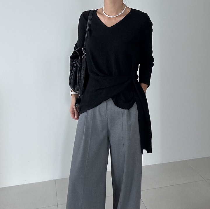 Ripple - Korean Women Fashion - #womensfashion - Armand Cross Knit - 9