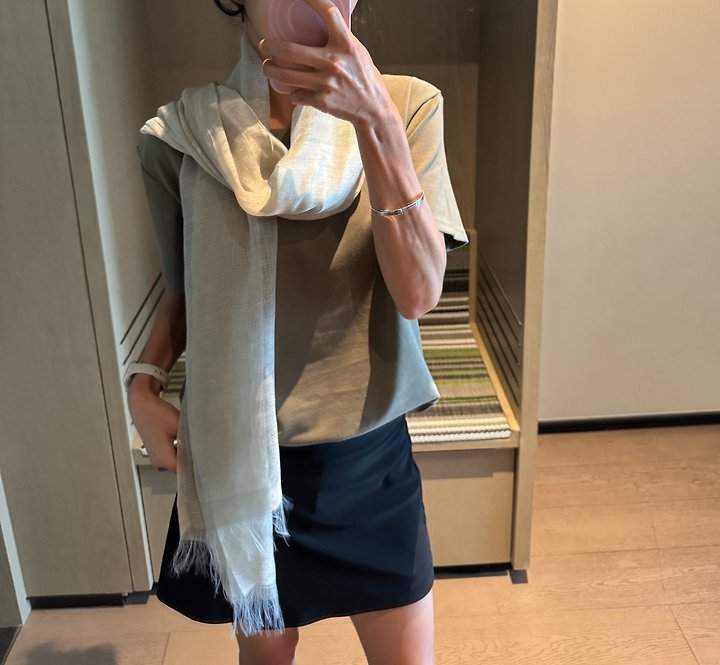 Ripple - Korean Women Fashion - #womensfashion - Woody Shawl Set - 7