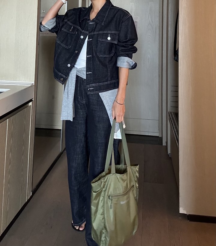 Ripple - Korean Women Fashion - #womensfashion - Indigo Denim Jacket - 2