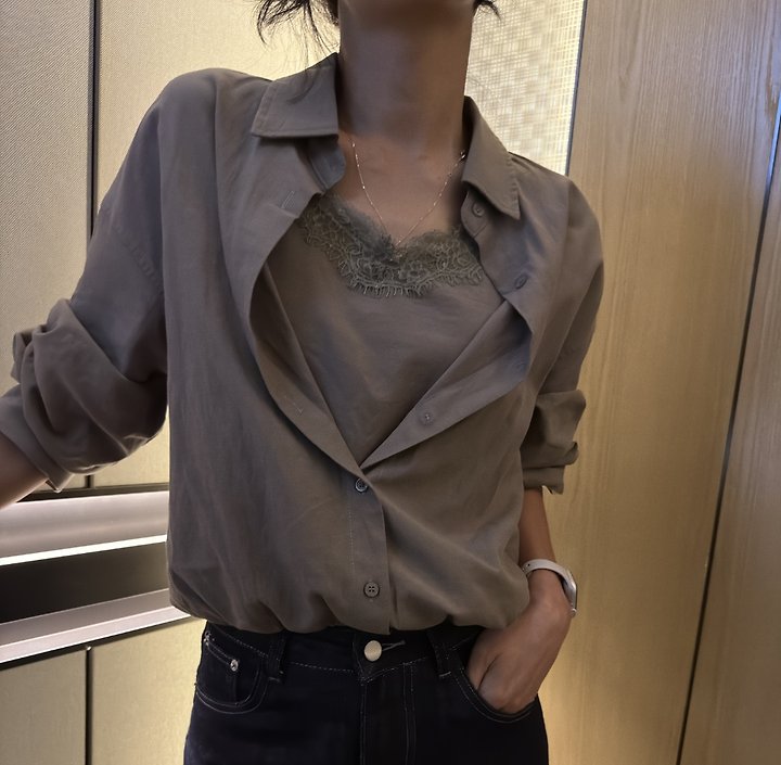 Ripple - Korean Women Fashion - #womensfashion - Evelyn Layered Shirt - 3