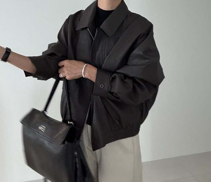 Ripple - Korean Women Fashion - #momslook - Cielo Leather Jacket - 4