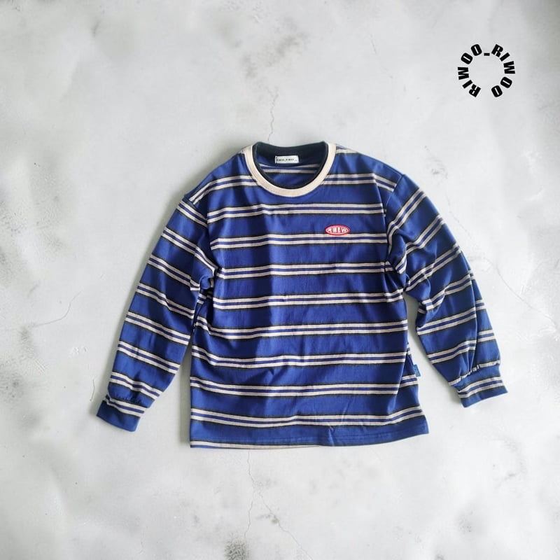 Riwoo Riwoo - Korean Children Fashion - #kidzfashiontrend - Double Striped Rib Trim Tee - 4