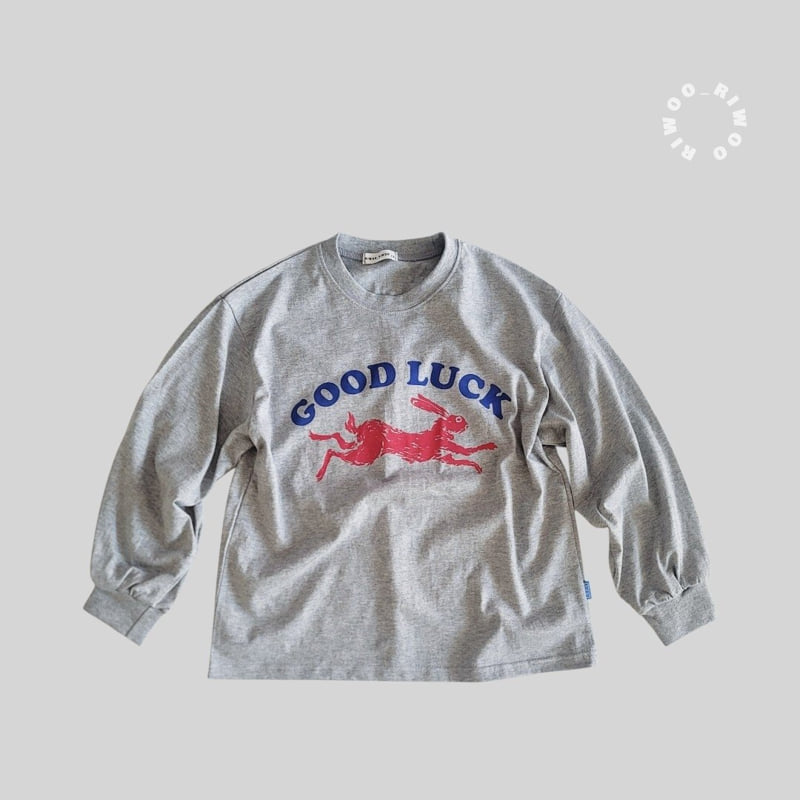 Riwoo Riwoo - Korean Children Fashion - #kidzfashiontrend - Good Luck Rib Trim Tee - 4