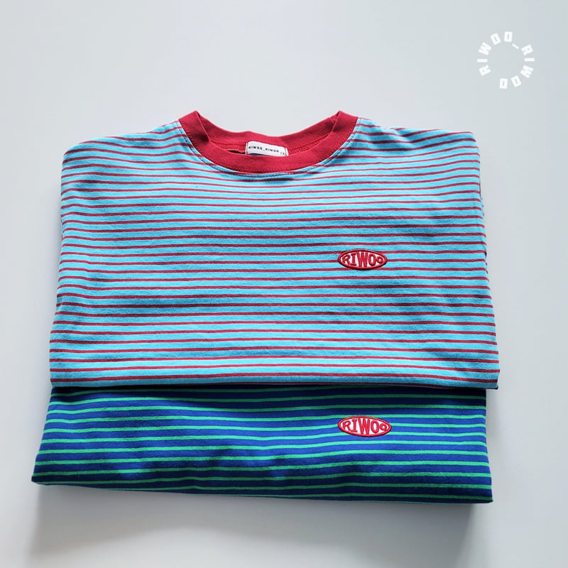 Riwoo Riwoo - Korean Children Fashion - #Kfashion4kids - Toktok Striped Patch Tee - 11