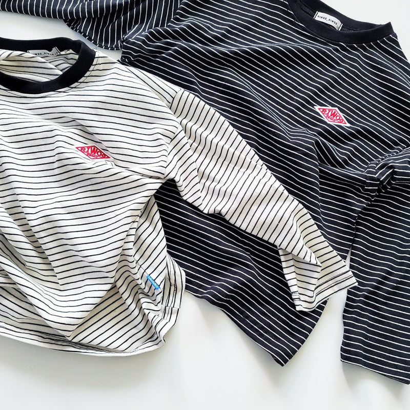 Riwoo Riwoo - Korean Children Fashion - #Kfashion4kids - Riwoo Fine Striped Boxy Tee - 8