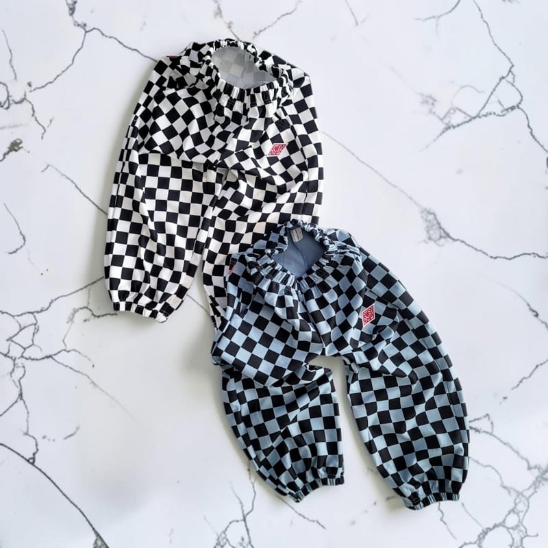 Riwoo Riwoo - Korean Children Fashion - #kidzfashiontrend - Unique Check Jogger Pants - 4