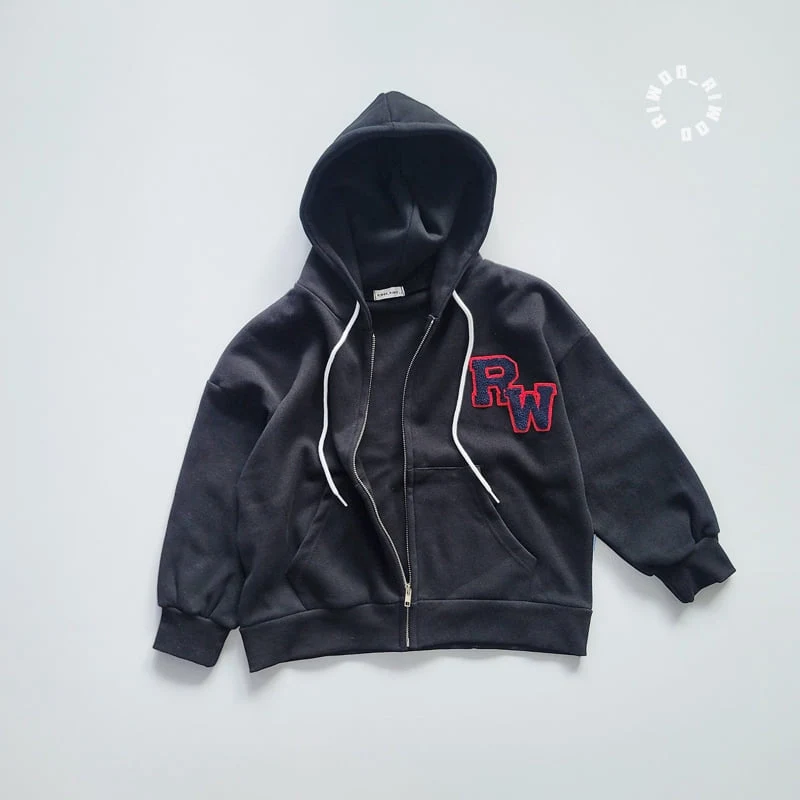 Riwoo Riwoo - Korean Children Fashion - #childofig - Riwoo Boucle Embroidered Boxy Zip-up Hoodie - 5