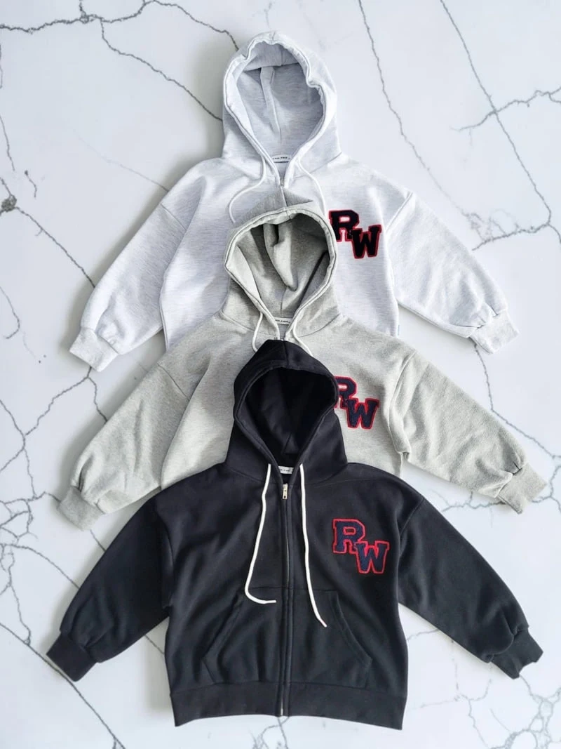 Riwoo Riwoo - Korean Children Fashion - #childofig - Riwoo Boucle Embroidered Boxy Zip-up Hoodie - 6