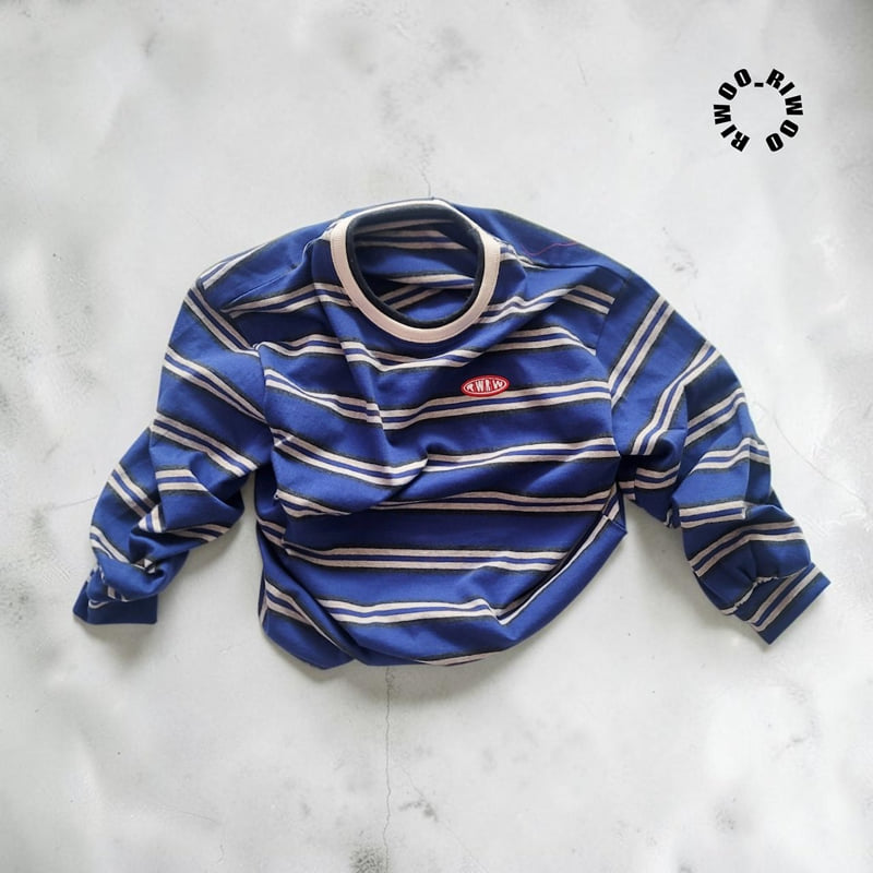 Riwoo Riwoo - Korean Children Fashion - #childofig - Double Striped Rib Trim Tee - 12