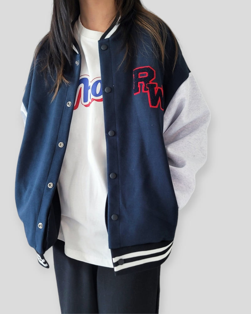 Riwoo Riwoo - Korean Children Fashion - #childofig - Boucle Varsity Jacket - 10