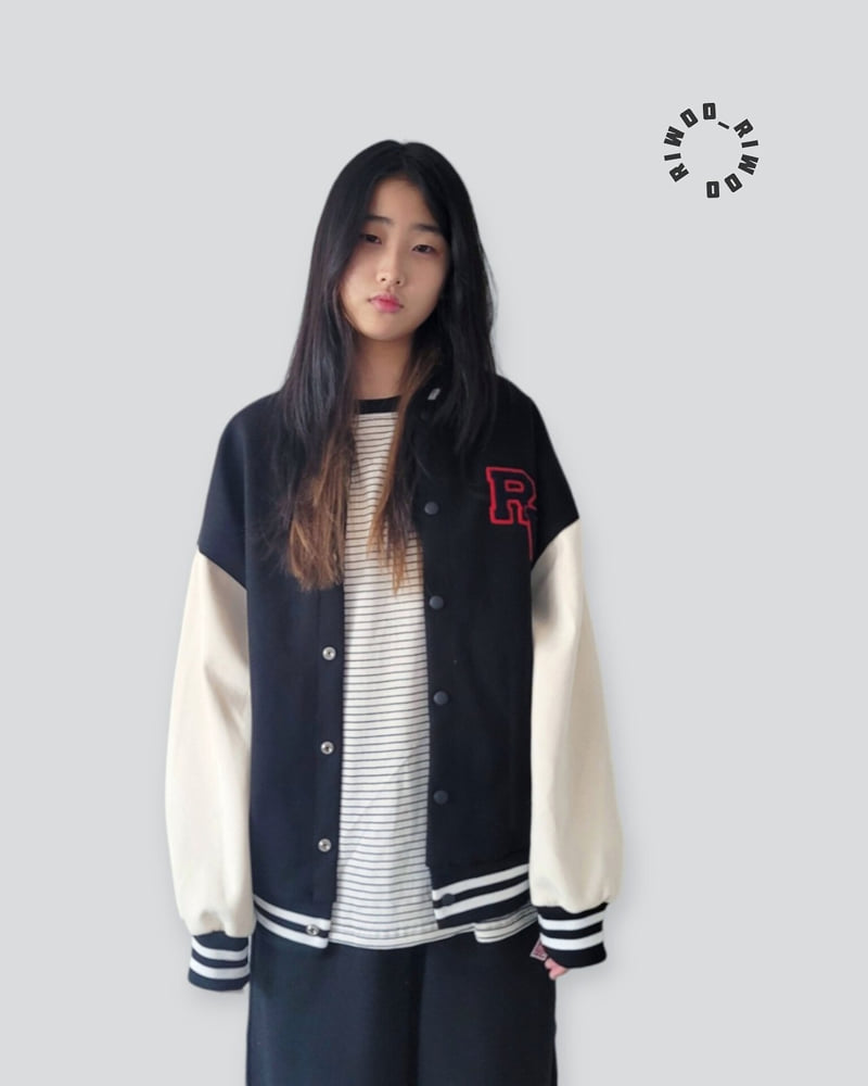 Riwoo Riwoo - Korean Children Fashion - #childofig - Boucle Varsity Jacket - 11