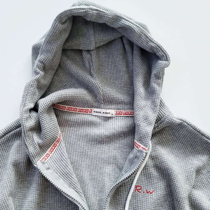 Riwoo Riwoo - Korean Children Fashion - #childofig - Riwoo Waffle Basic Hoodie Zip-up - 7