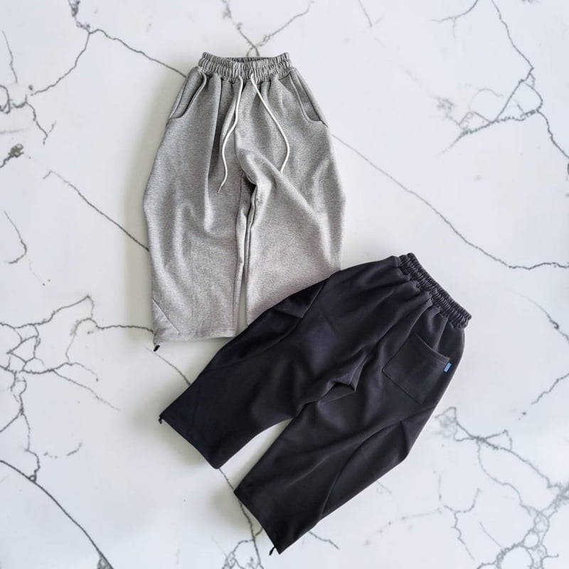 Riwoo Riwoo - Korean Children Fashion - #childrensboutique - Back Pleated Curve String Pants