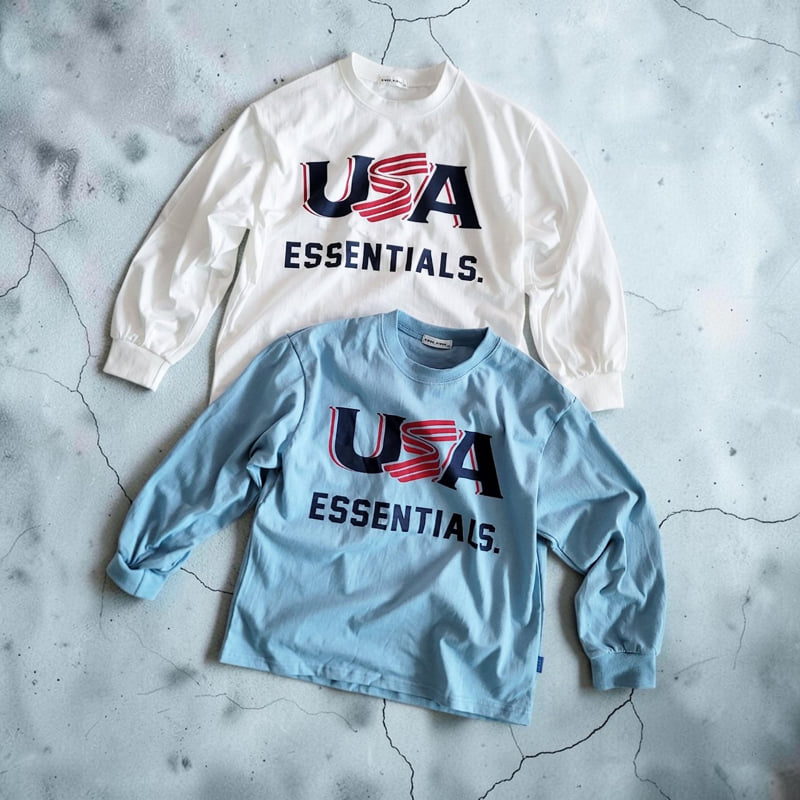 Riwoo Riwoo - Korean Children Fashion - #childrensboutique - USA Rib Trim Tee - 7